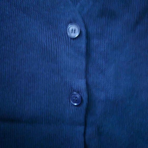 NWT - NVLT Navy Blue Button Down Knit Vest - Size L - Picture 5 of 12